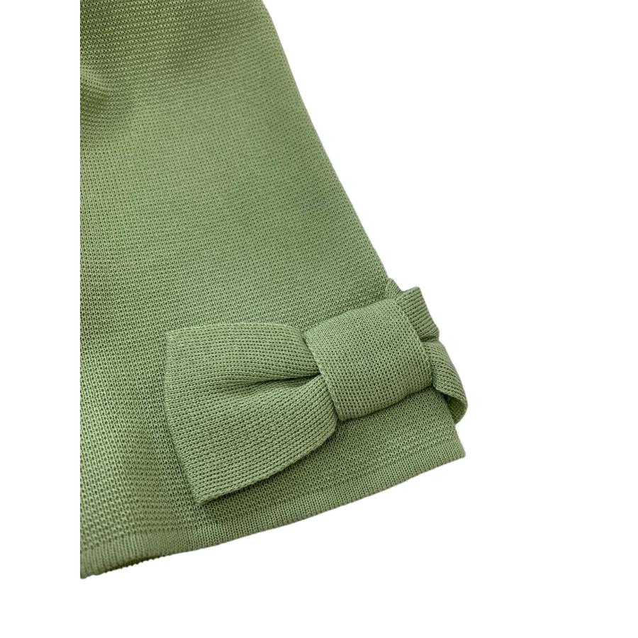 エムズグレイシー 311102 ワンピース 36 グリーン ニットxタフタ