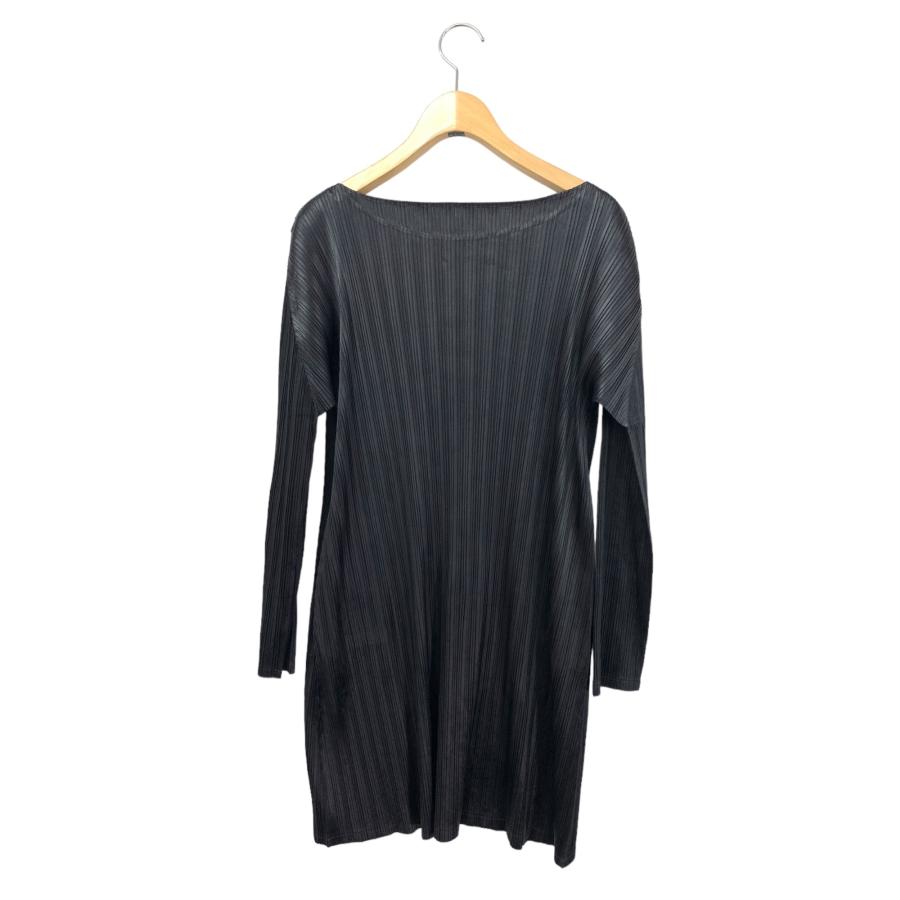 『イッセイ ミヤケ』チュニック/カットソー【3】グレー 無地 プリーツ 日本製 イッセイ ミヤケ』チュニック/カットソー【3】グレー 無地