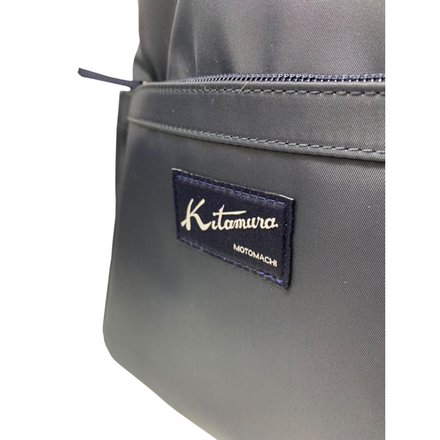 キタムラ リュック R-0776 10101 バックパック ネイビー ロゴ刺繍