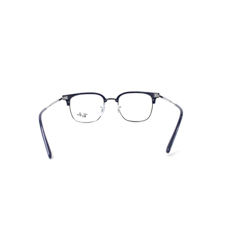 レイバン New CLUBMASTER RB7216 メガネ ネイビー/シルバー ブロウ  