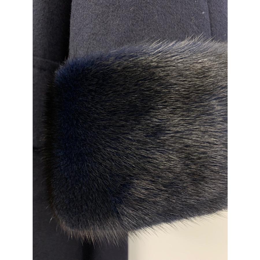 フォクシーブティック Coat Aria 43859 ノーカラーコート 40 ネイビー