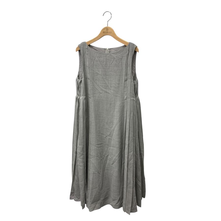 フォクシーブティック Side Pleat Dress 44690 ワンピース 40 グレー  