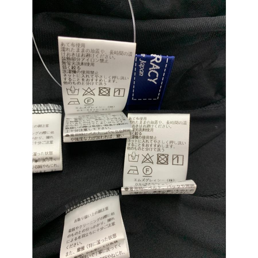 エムズグレイシー 411367 ワンピース 38 ブラック 立体フラワーフリル