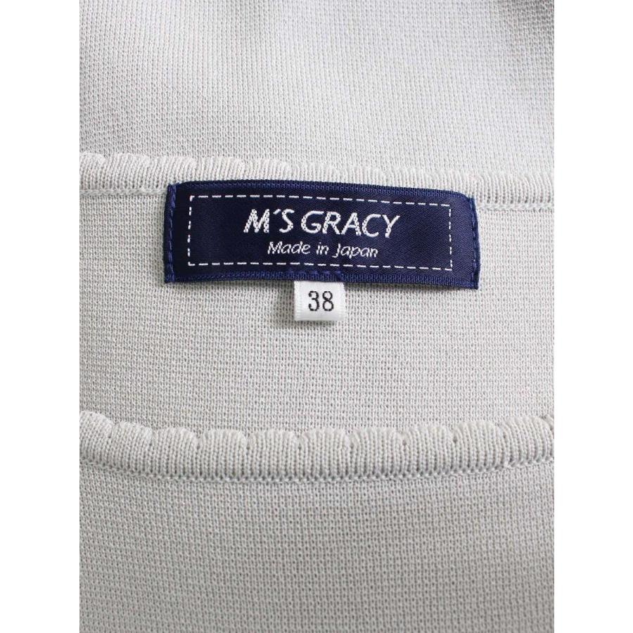 M'S GRACY 半袖トップス 38 ホワイト/ブラック M'S GRACY ブラックフリル袖カットソー38 M'S GRACY（カットソー(半袖