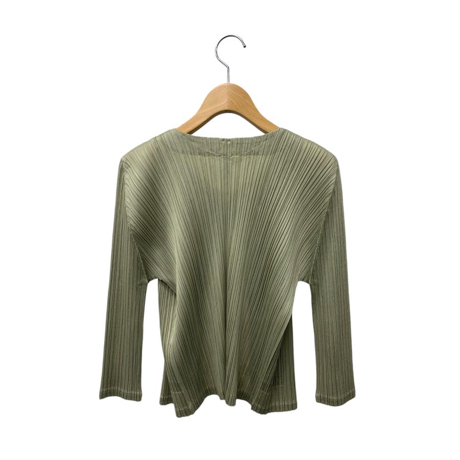 プリーツプリーズ イッセイミヤケ　カーディガン カーキ グリーン PLEATS PLEASE ISSEY MIYAKE - 【さくらん様専用】【美品】プリーツ