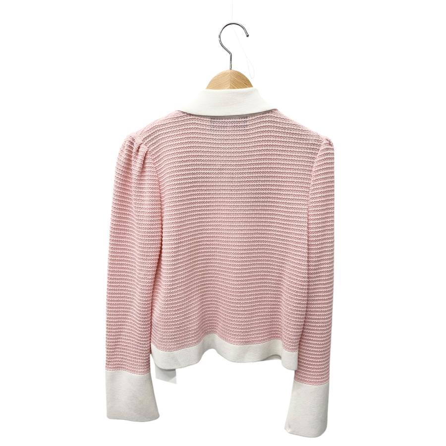 エムズグレイシー バイカラージップアップニットジャケット 418124 38  