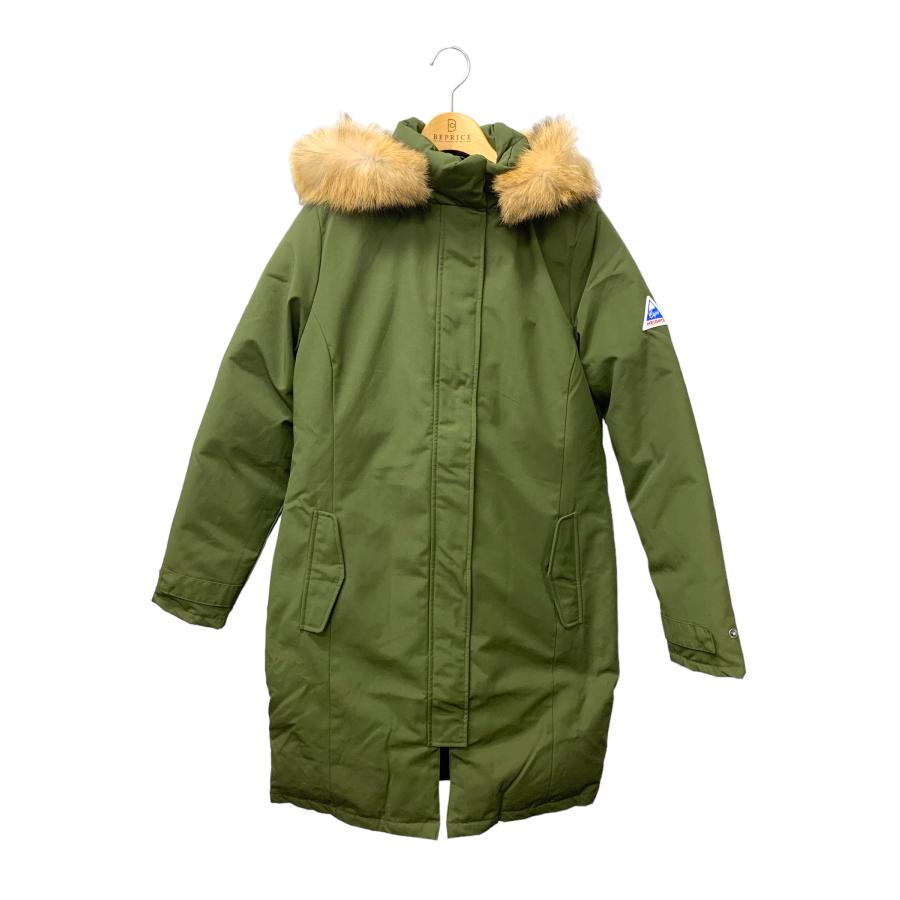 美品✳︎ケープハイツ エルノラ ELLNORAロングダウンコート Ｓ ケープハイツ ダウンコート S カーキグリーン ELLNORA JACKET