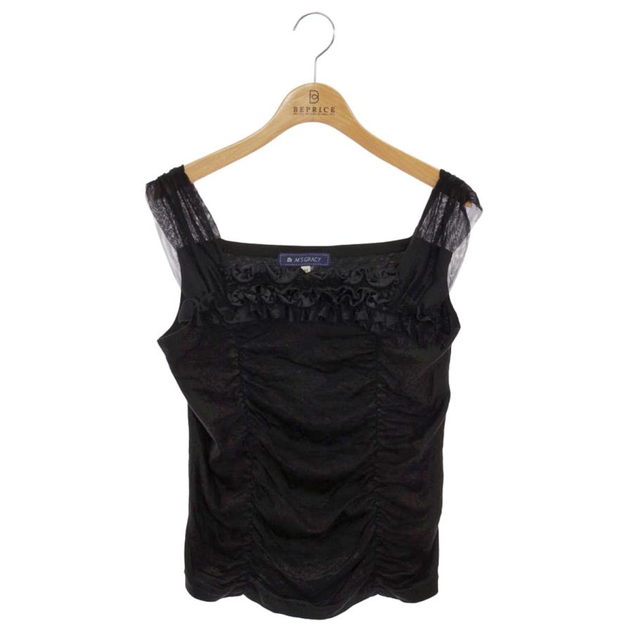 エムズグレイシー 325002 Tシャツ カットソー 38 ブラック レース  