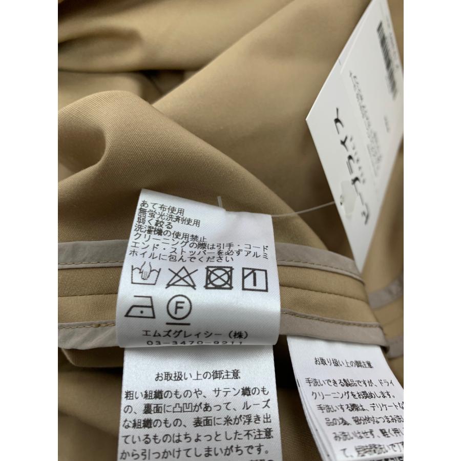 【美品】M'S GRACYエムズグレイシー　カメリアキルト付き薄手のコート38 エムズグレイシー 019110 コート 36 カーキ カメリア Wジップ フード