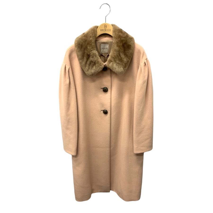 フォクシー　ベージュ カシミア　ヌートリア　ファーコート デイジーリンforフォクシー Coat 30321 コート 40 ピンク カシミヤ