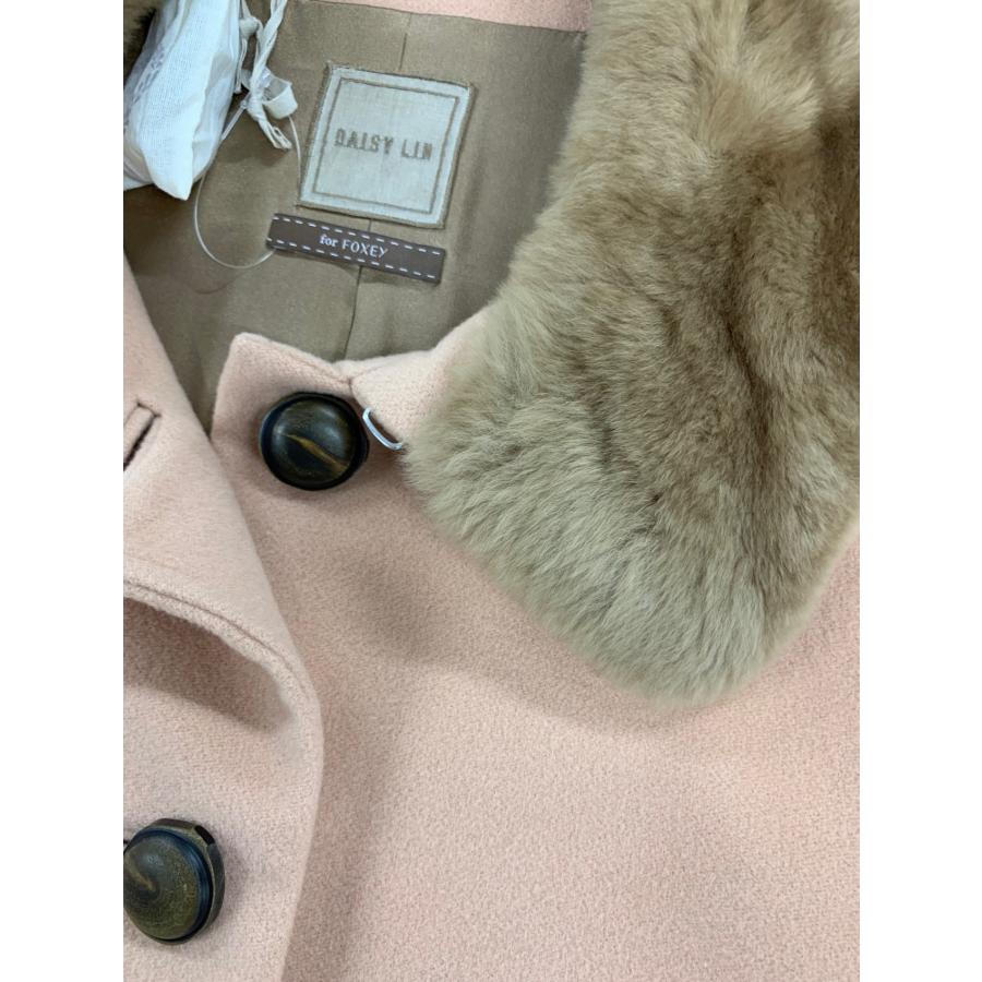 デイジーリン 　フォクシー☆ 定価45万コート ☆チンチラファー カシミア☆４２ デイジーリンforフォクシー Coat 30321 コート 40 ピンク カシミヤ