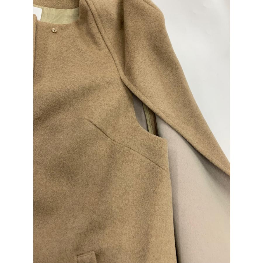 【美品】ポンチョ ストール カシミヤ フォックスファー ベージュ クレージュ sankyo shokai（三京商会） ケープ カシミヤ 100% ポンチョ 軽量 弱撥