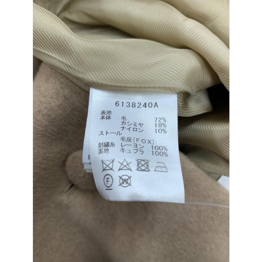 【美品】ポンチョ ストール カシミヤ フォックスファー ベージュ クレージュ sankyo shokai（三京商会） ケープ カシミヤ 100% ポンチョ 軽量 弱撥