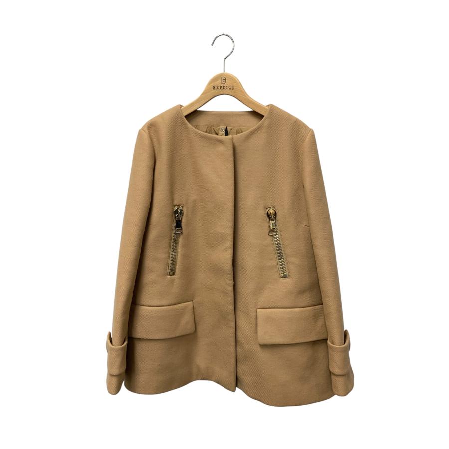 モンクレール FENELON GIUBBOTTO FENELON JACKET A2-093-49715-10 1 キャメル フォックスファー ダウンジレ ITF6W5PXV9WIの画像