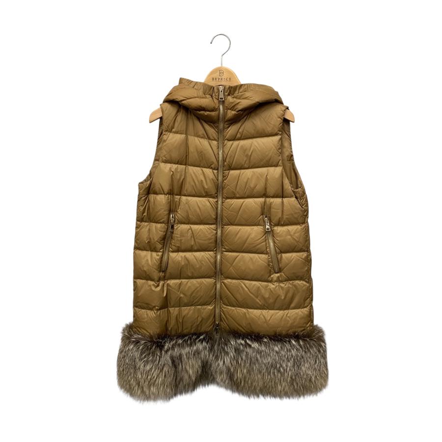 モンクレール FENELON GIUBBOTTO FENELON JACKET A2-093-49715-10 1 キャメル フォックスファー ダウンジレ ITF6W5PXV9WIの画像