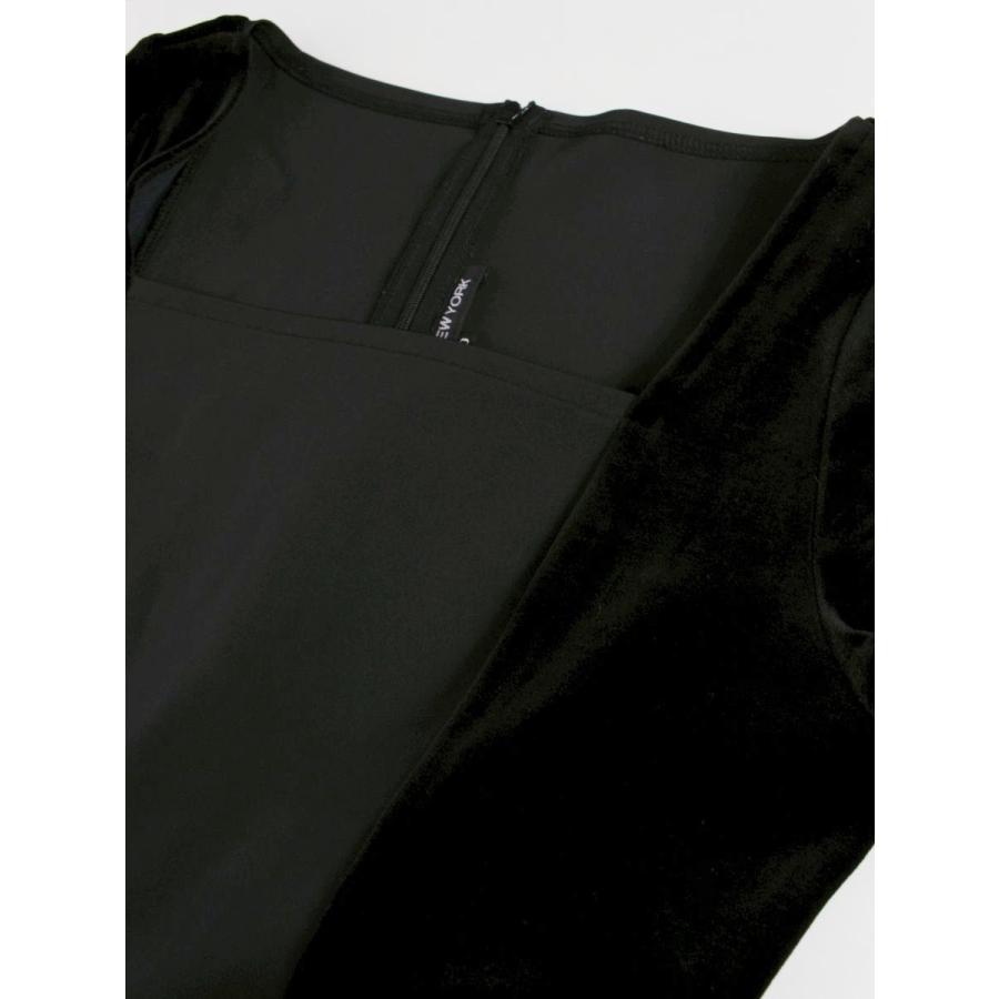 フォクシーニューヨーク 18595 ワンピース 40 ブラック ベロア