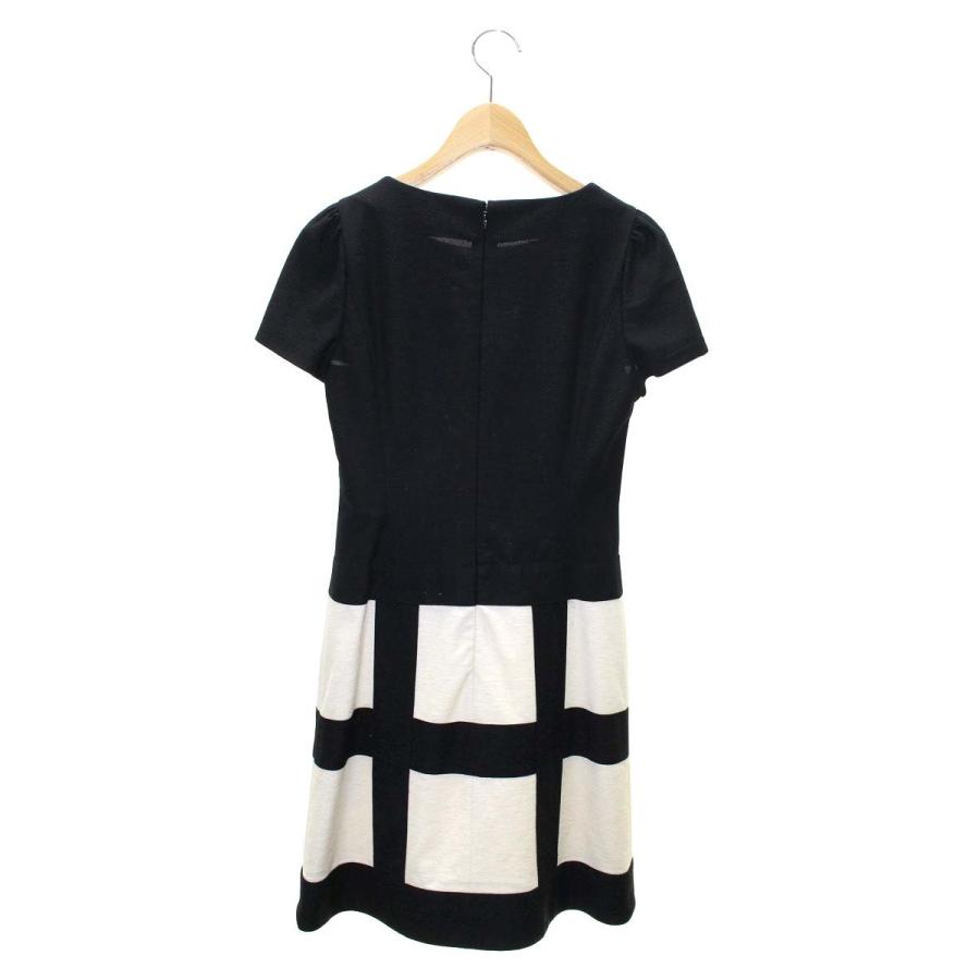 エムズグレイシー 621314 ワンピース 36 ブラック コットン混 切替