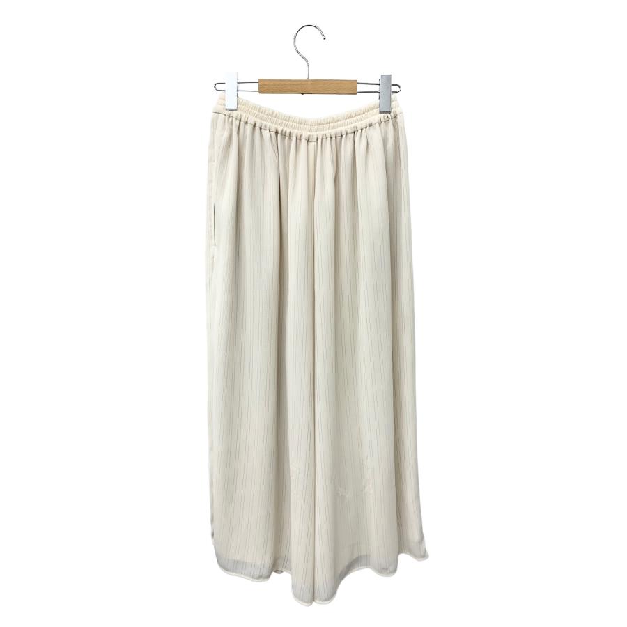 アディアム 41204 ワイドパンツ 0 アイボリー シアー素材 ウエストゴム  