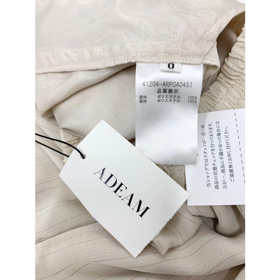 アディアム 41204 ワイドパンツ 0 アイボリー シアー素材 ウエストゴム  