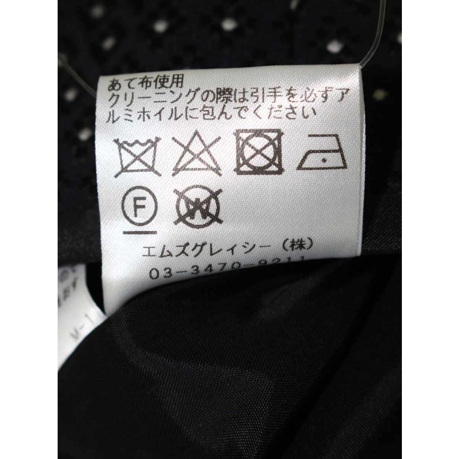 エムズグレイシー 914512 ジャケット 40 ブラック カメリア Wジップ