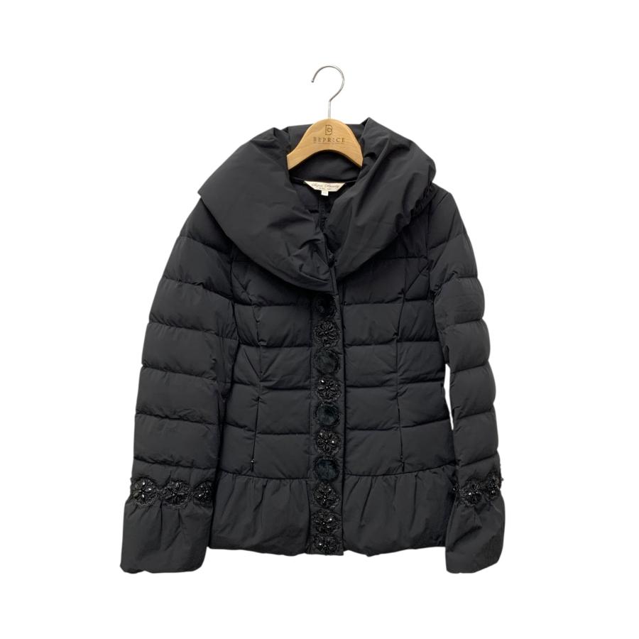 スーパービューティー♡レース　ビジュー　ダウン スーパービューティー ダウンジャケット 38 ブラック ビジュー レース