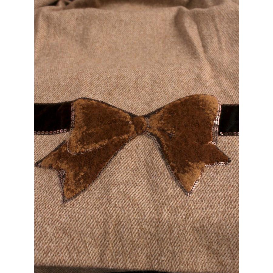 エムズグレイシー 917540 スカート 36 ブラウン ベロア リボン