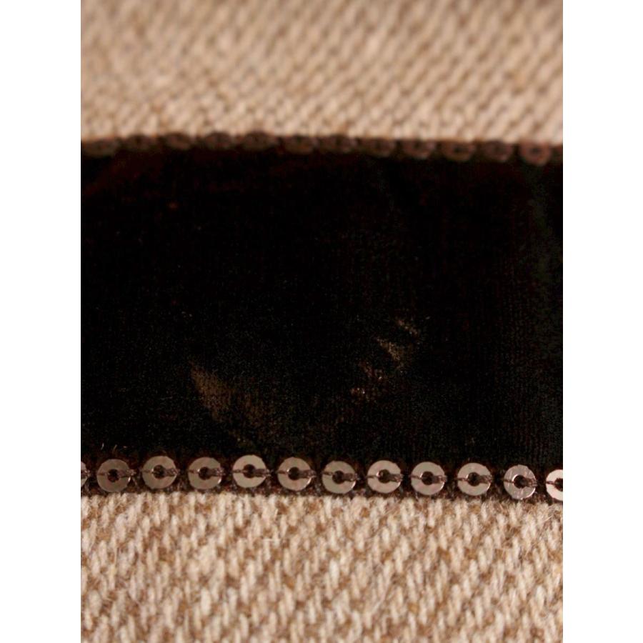 エムズグレイシー 917540 スカート 36 ブラウン ベロア リボン