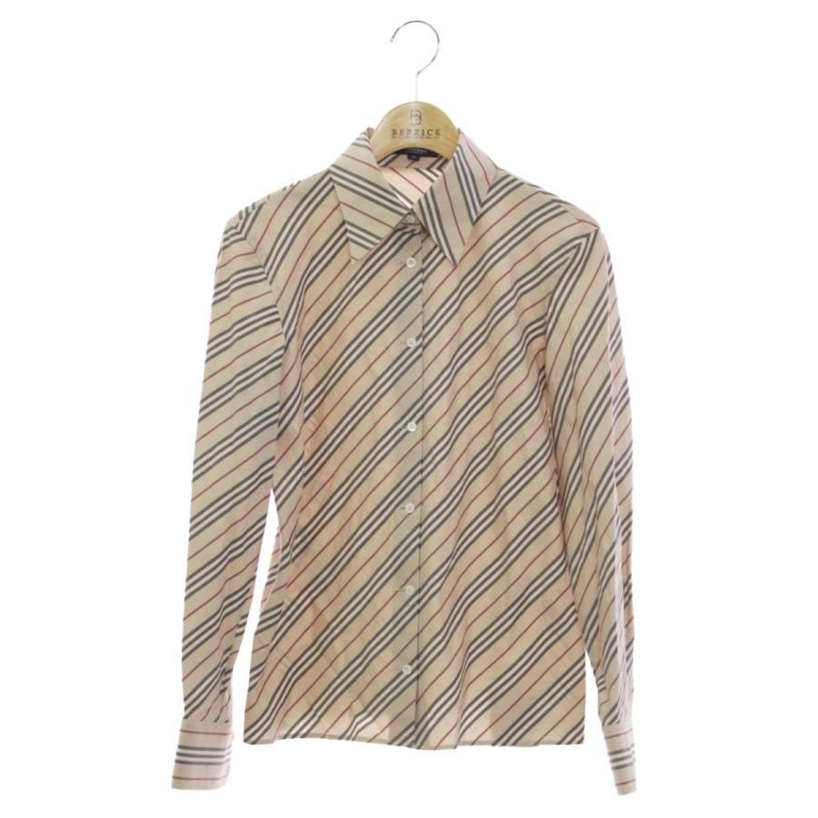 バーバリーロンドン FE036-006 ブラウス 38 ベージュ ノバチェック