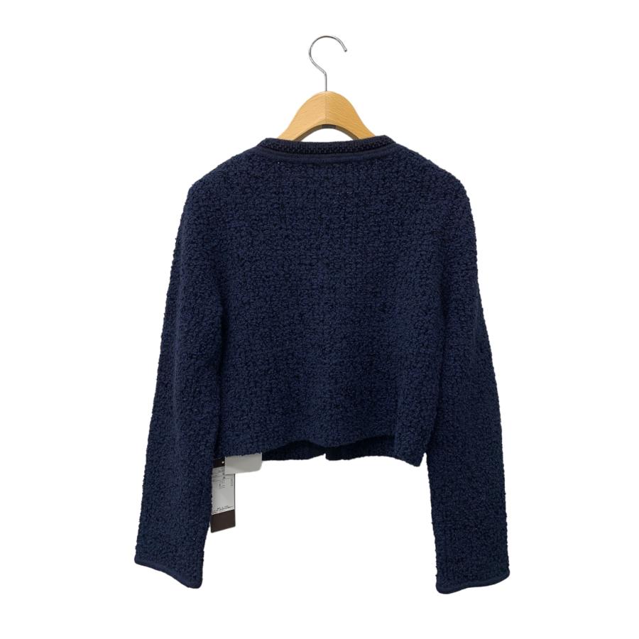 フォクシーニューヨーク / 中綿 ノーカラー ジャケット ダークネイビー 40 フォクシーブティック KNIT JACKET VIVANA 43760 ジャケット 38