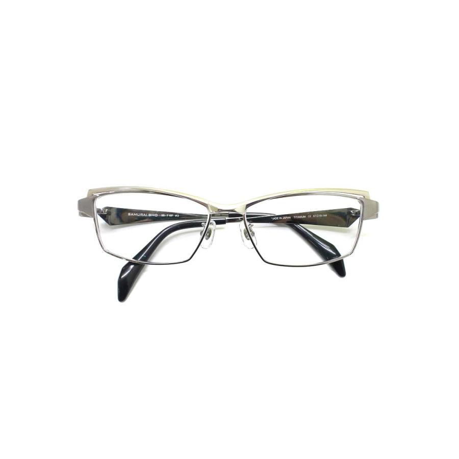 サムライ翔 SS-T107 メガネ シルバー 智 メタルフレーム スクエア