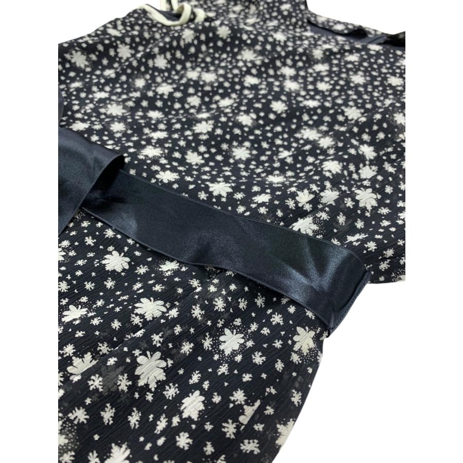 エムズグレイシー 821387 ワンピース 40 ブラック 花 リボン