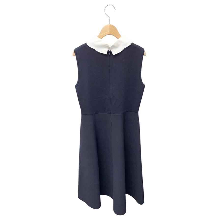 ☆FOXEYフォクシーDress Aria42964ニット白襟ワンピース40☆