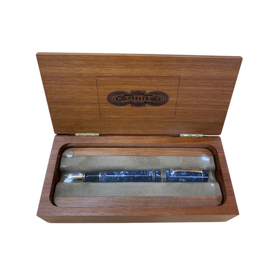 パーカー 万年筆 デュオフォールドセンテニアル マーブルブルー 18K