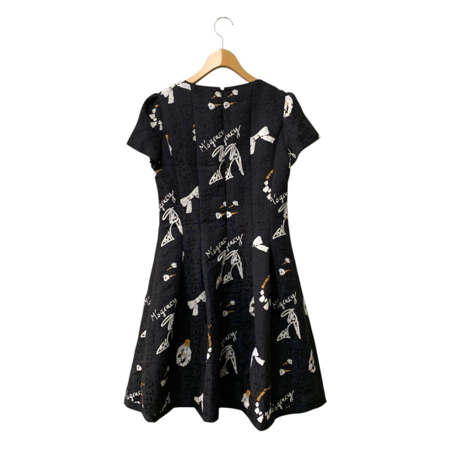 エムズグレイシー モチーフプリントドレス 011542 ワンピース 38