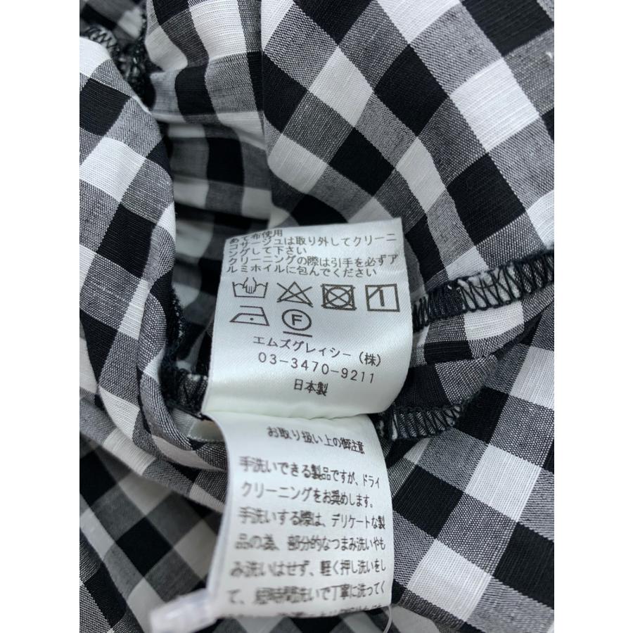 エムズグレイシー 721339 ワンピース 40 ブラック カメリアジップ