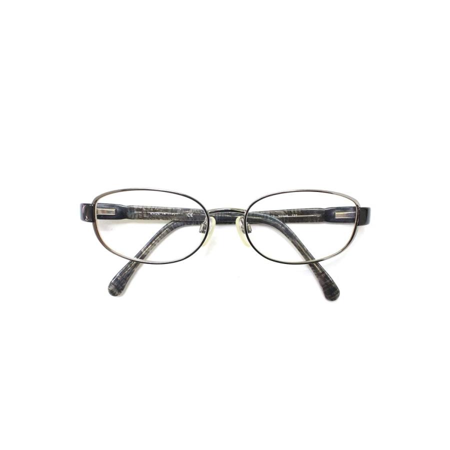 シャネル 2155 メガネ メタルシルバー/ブラック コンビフレーム  