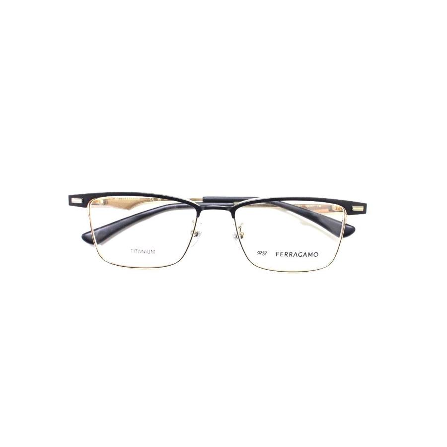 フォーナインズ 999.9  Salvatore Ferragamo コラボ SF9010 メガネ ゴールド/ブラック スクエア ITIPD6SSGPRH フォーナインズ 999.9 Salvatore Ferragamo コラボ SF9010 メガネ