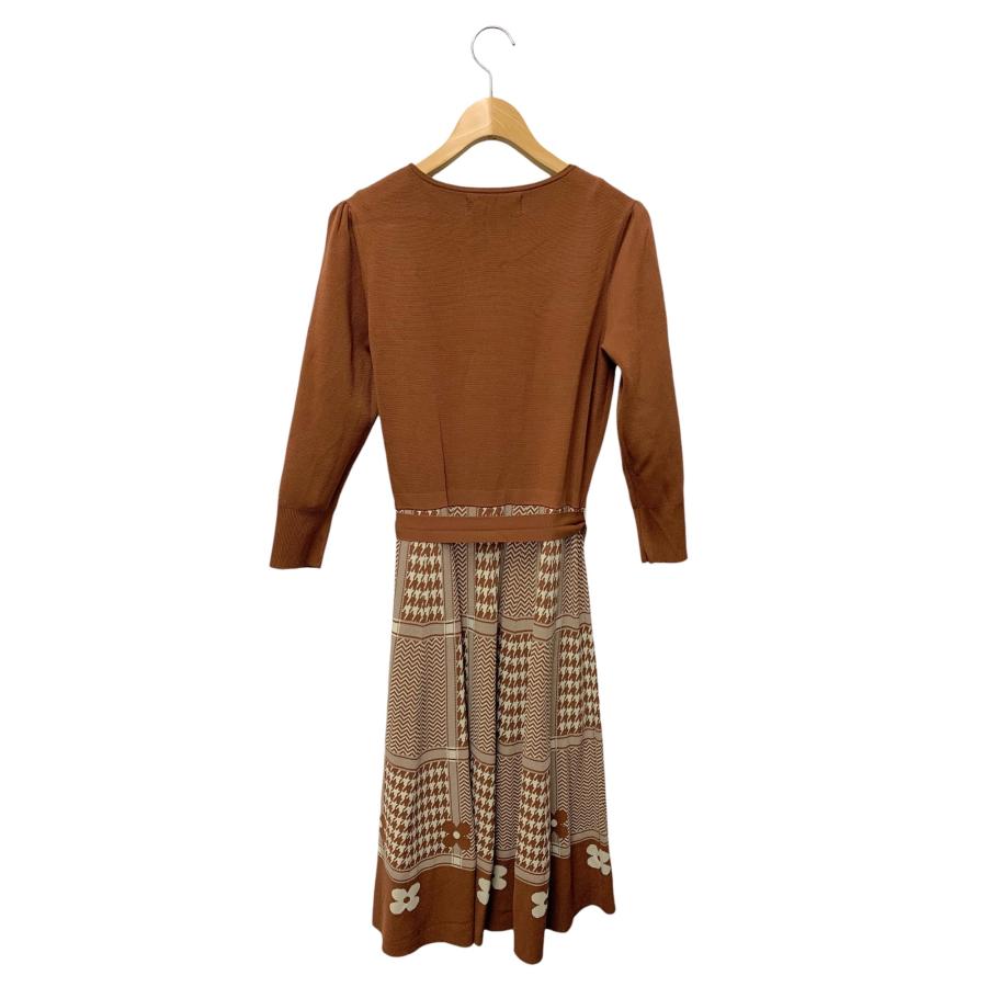 エムズグレイシー CheckxFlower Knit One-piece 918525 ワンピース 38