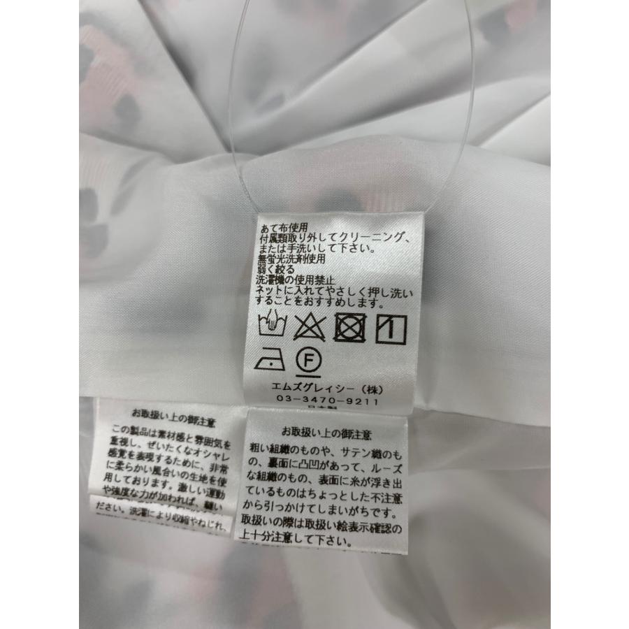 エムズグレイシー 211305 ワンピース 38 ホワイト フラワーモチーフ  