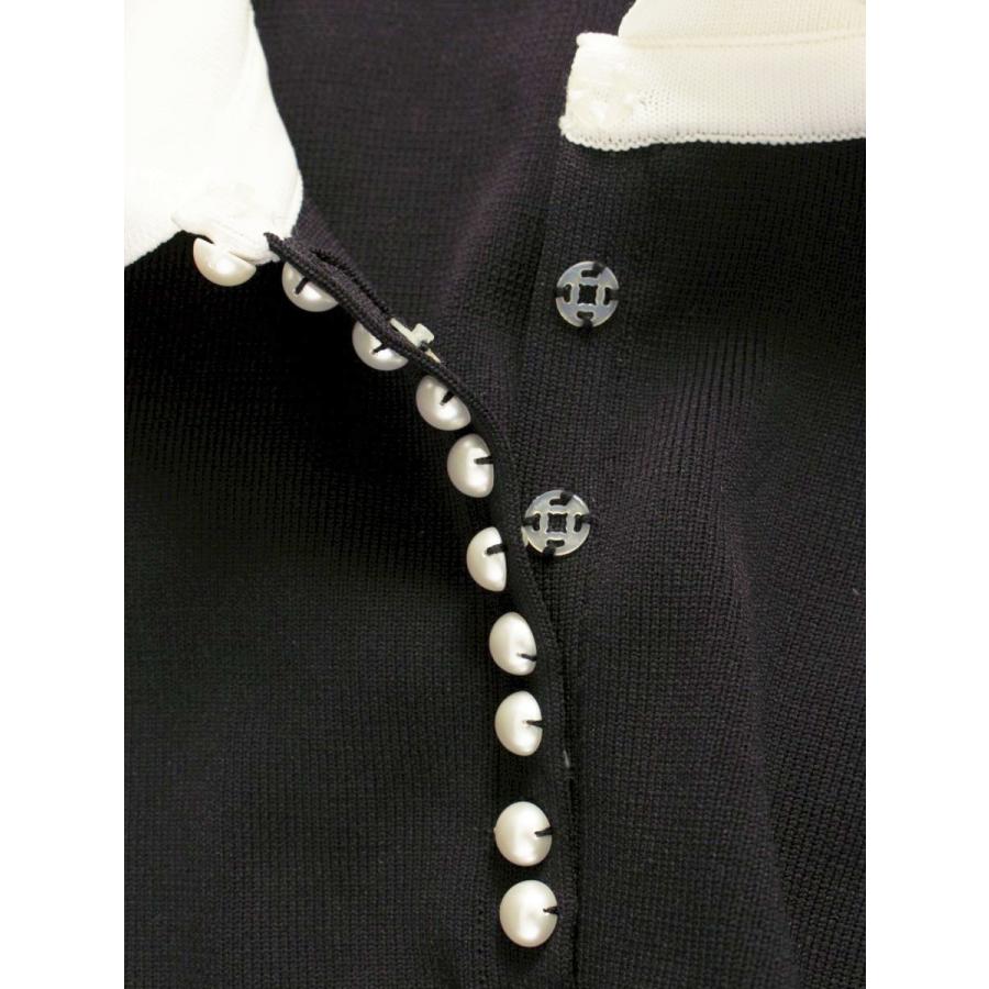 M'S GRACY グレー ノースリーブ ワンピース 38 エムズグレイシー 018345 ワンピース 38 ネイビー ボリュームスリーブ