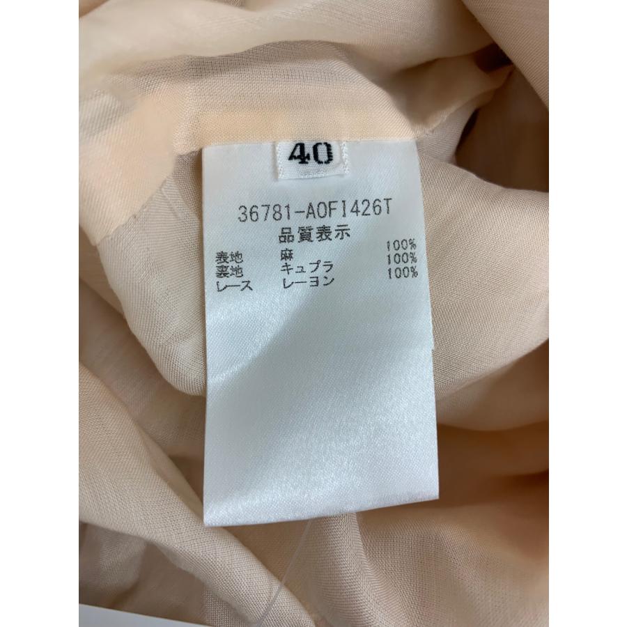 【美品】フォクシー リネンワンピースドレス マルチピンタックドレス ひざ丈 フォクシーブティック Dress 36781 ワンピース 40 ピンク リネン