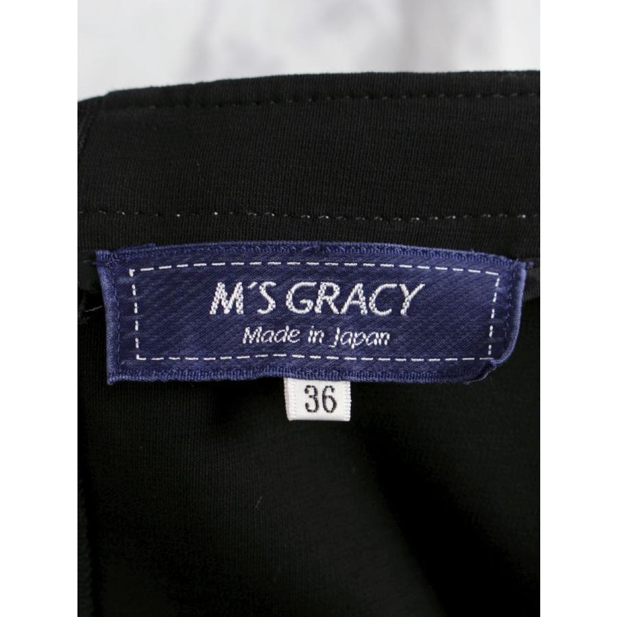 エムズグレイシー Ribbon Check Dress 811317 ワンピース 36 ホワイト