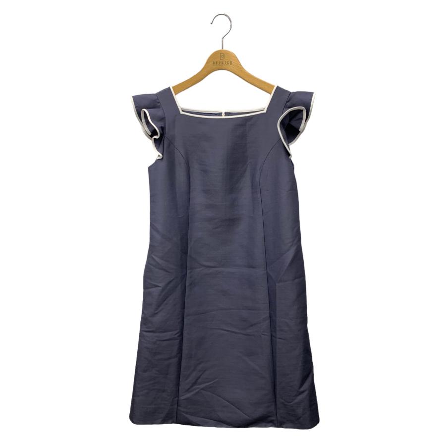 【新品タグ付】 FOXEY フォクシー フリルワンピース 38 ネイビー フォクシーブティック フリルドレス 37691 ワンピース 38 ネイビー