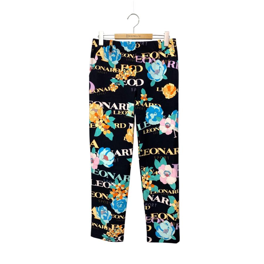 レオナールスポーツ 0553140 パンツ 40 ネイビー ロゴ フラワー