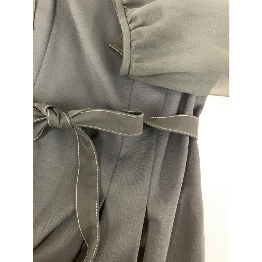 エムズグレイシー 111113 ワンピース 36 ブラック リボン ベルト付き