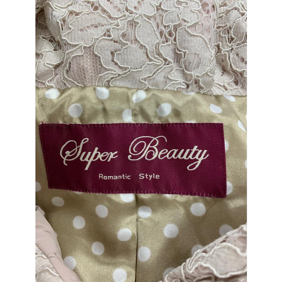 スーパービューティー ダウンコート 42 ピンク レース フラワー