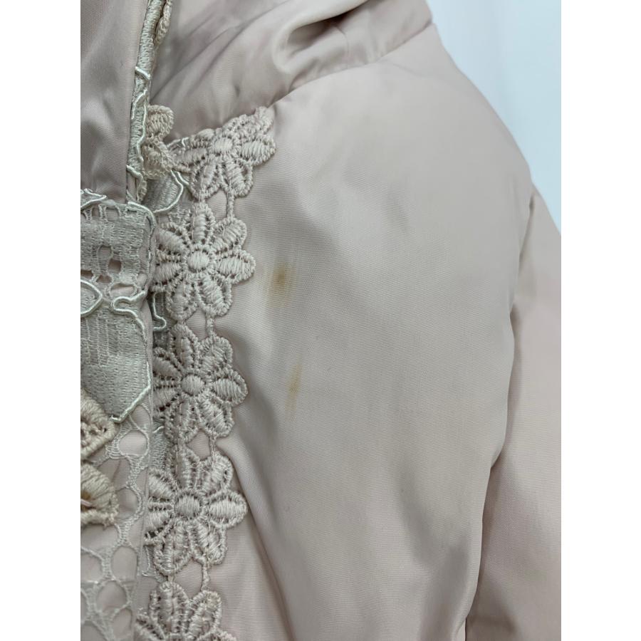 スーパービューティー ダウンコート 42 ピンク レース フラワー