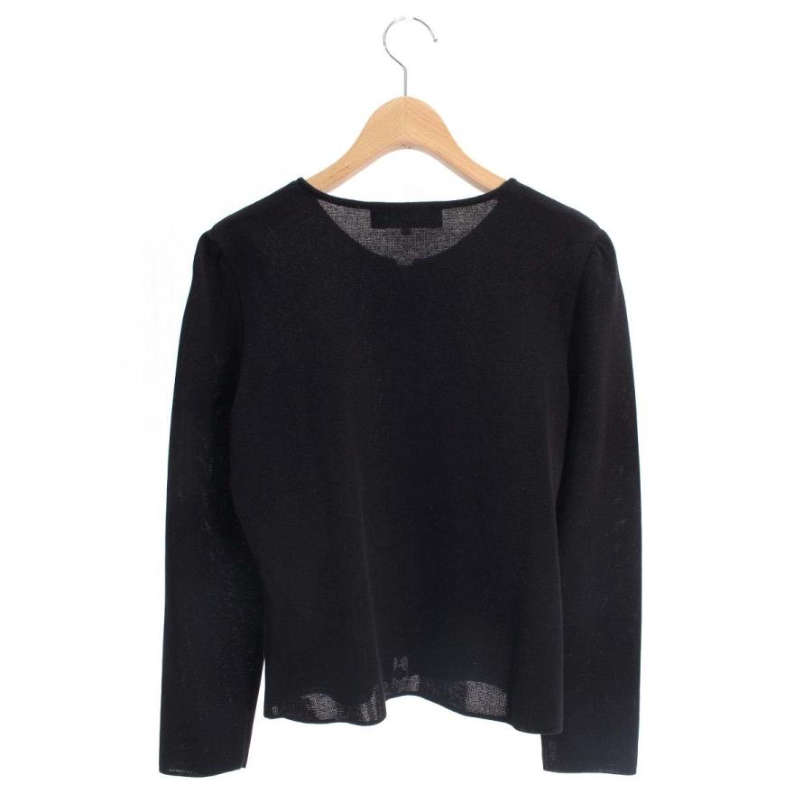 エムズグレイシー Ribbon Zip Cardigan 818523 カーディガン 40 ブラック リボン ジップ IT7QA9MD3AOR M'S GRACY - エムズグレイシー Ribbon Zip Cardigan 818523