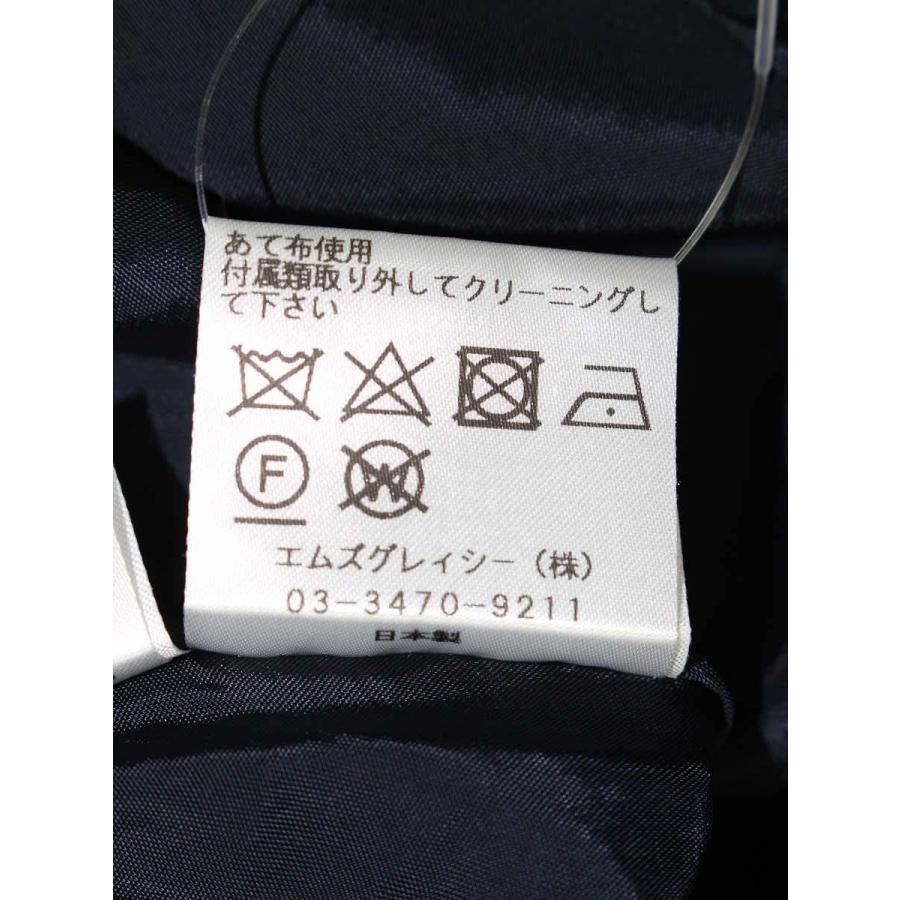 エムズグレイシー 911356 ワンピース 38 ネイビー フラワーモチーフ