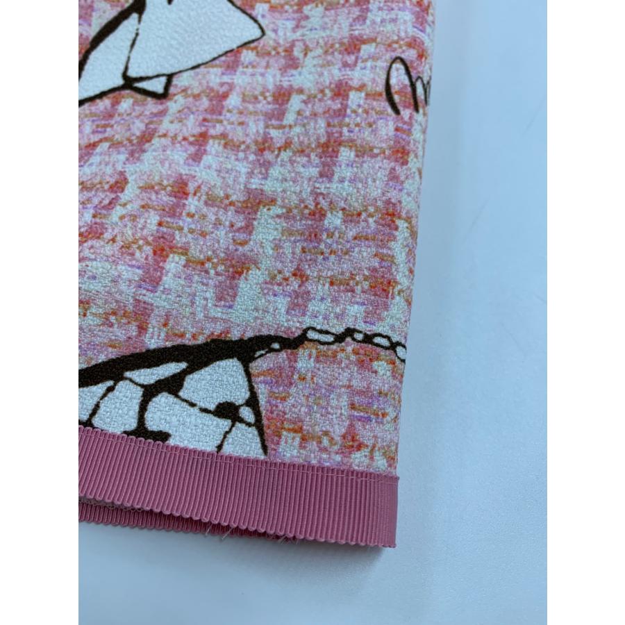 エムズグレイシー 317518 スカート 38 ピンク 花 リボン ツィード柄